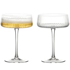 Anton Studio Designs 2-Piece Champagne Saucer Set - Empire