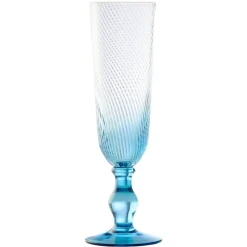 Anton Studios Design Swirl 4 Piece Champagne Glass Set