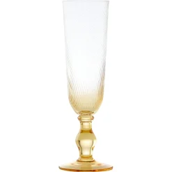 Anton Studios Design Swirl 4 Piece Champagne Glass Set