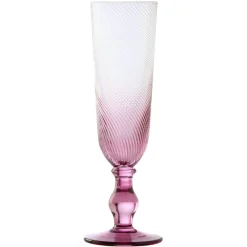 Anton Studios Design Swirl 4 Piece Champagne Glass Set