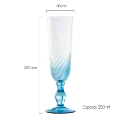 Anton Studios Design Swirl 4 Piece Champagne Glass Set