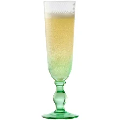 Anton Studios Design Swirl 4 Piece Champagne Glass Set