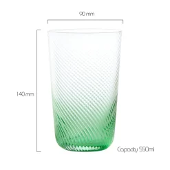 Anton Studios Design Swirl Hi Ball Glasses - Set of 4