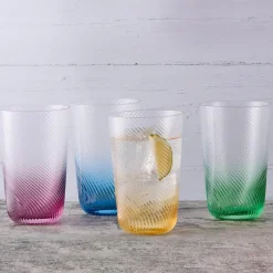 Anton Studios Design Swirl Hi Ball Glasses - Set of 4