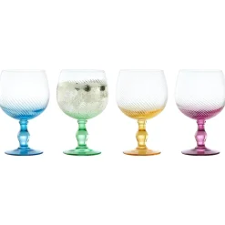 Anton Studios Design Swirl 4 Piece Gin Glass Set