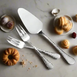 Arthur Price Avalon Stainless Steel Pastry Fork & Server Set - 7-Piece