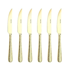 Arthur Price Champagne Avalon Stainless Steel Steak Knives - Set of 6