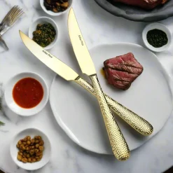 Arthur Price Champagne Avalon Stainless Steel Steak Knives - Set of 6