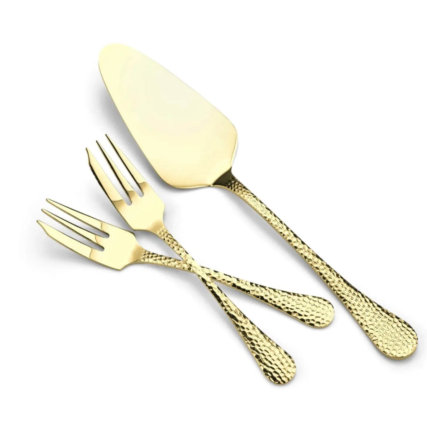 Arthur Price Champagne Avalon Stainless Steel Pastry Fork & Server Set - 7-Piece