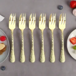 Arthur Price Champagne Avalon Stainless Steel Pastry Forks - Set of 6