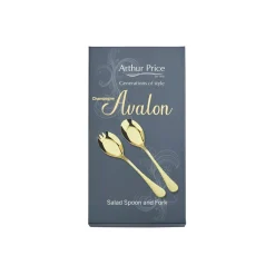 Arthur Price Champagne Avalon Stainless Steel Fork & Spoon Salad Serving Set