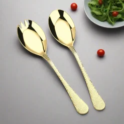 Arthur Price Champagne Avalon Stainless Steel Fork & Spoon Salad Serving Set