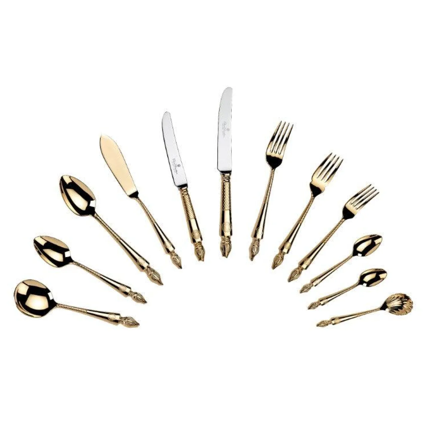 Arthur Price Clive Christian Empire Flame All Gold Coffee Spoon