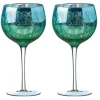 Artland Peacock 2 Piece Gin Glass Set
