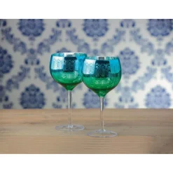 Artland Peacock 2 Piece Gin Glass Set