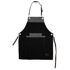 Barbary & Oak Denim Apron With Leather Detail
