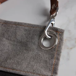 Barbary & Oak Denim Apron With Leather Detail