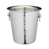 Barcraft Champagne Ice Bucket - Hammered Steel