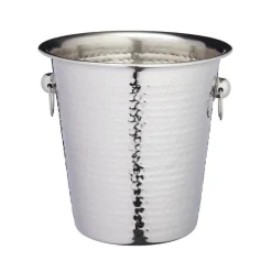 Barcraft Champagne Ice Bucket - Hammered Steel