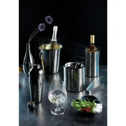 Barcraft Wine Cooler - Hammered Steel