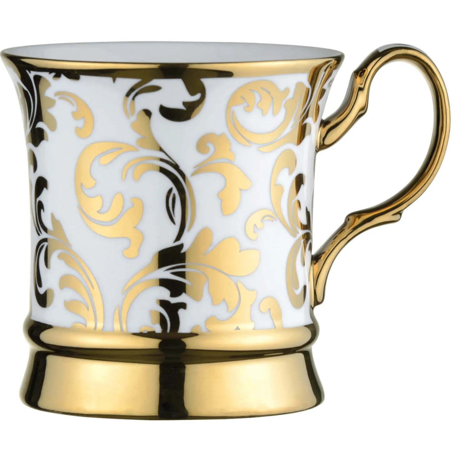 Bia International Porcelain Acanthus 400ml Mug - Gold