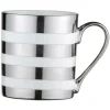 Bia International Porcelain Stripes 400ml Mug - Platinum