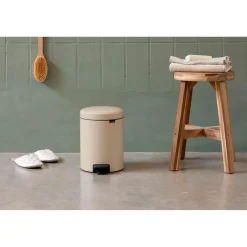 Brabantia NewIcon 3 Litre Pedal Bin - Soft Beige