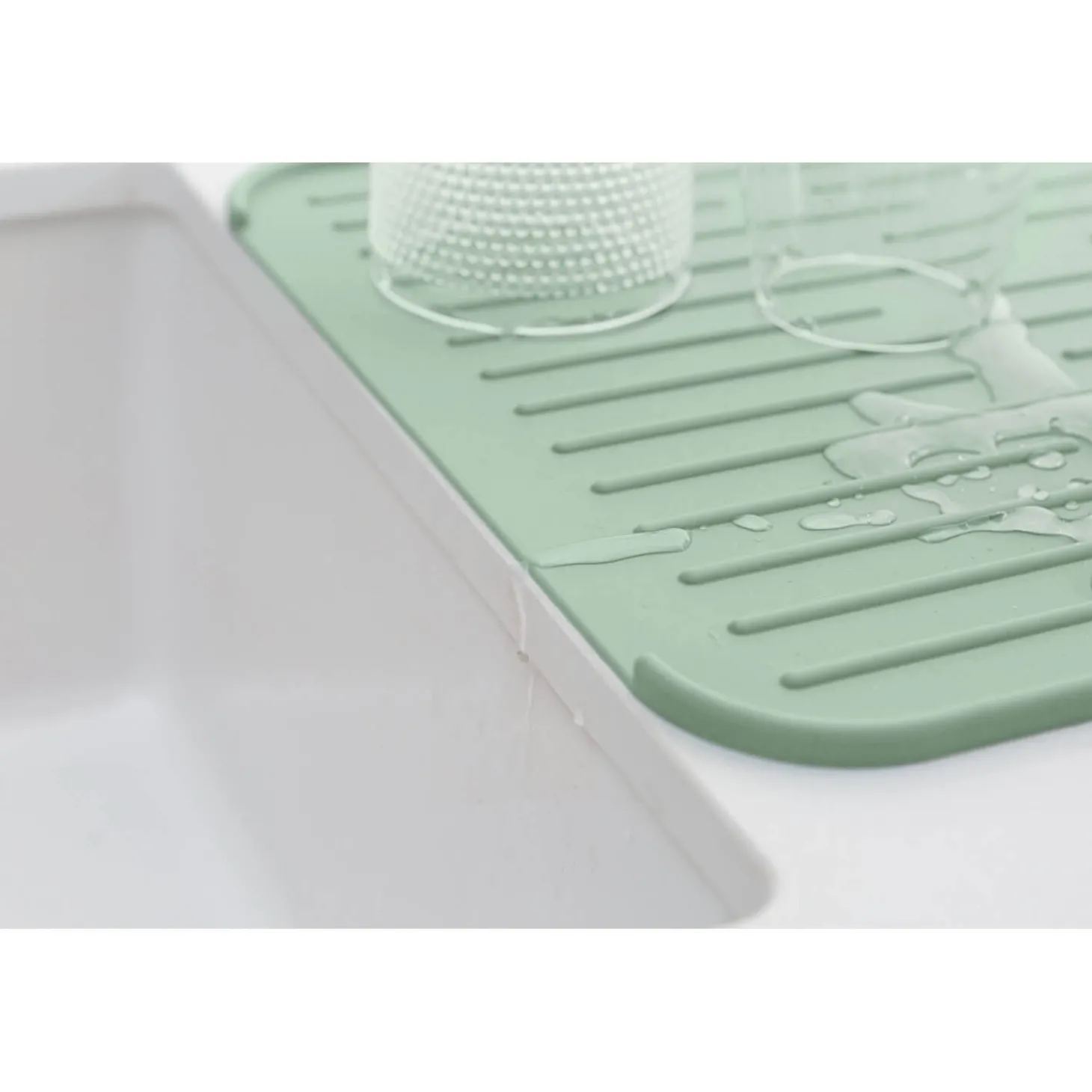 Brabantia SinkSide Silicone Dish Drying Mat - Jade Green