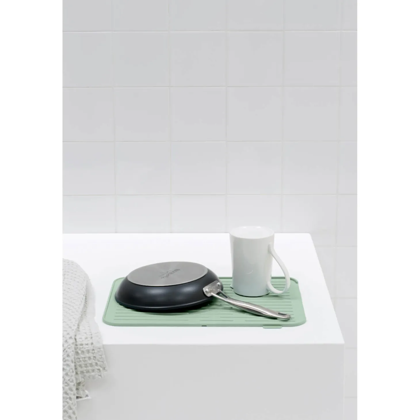 Brabantia SinkSide Silicone Dish Drying Mat - Jade Green
