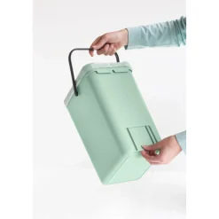 Brabantia Sort & Go 12 Litre Waste Bin - Jade Green