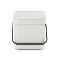 Brabantia Sort & Go 6 Litre Waste Bin - Light Grey