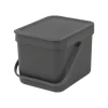 Brabantia Sort & Go 6 Litre Waste Bin - Grey