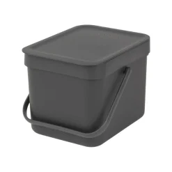 Brabantia Sort & Go 6 Litre Waste Bin - Grey