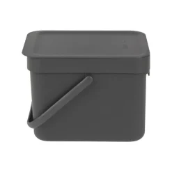 Brabantia Sort & Go 6 Litre Waste Bin - Grey