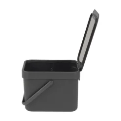 Brabantia Sort & Go 6 Litre Waste Bin - Grey