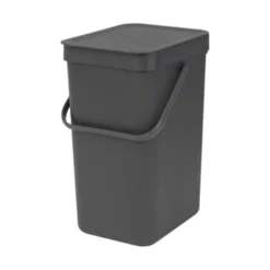 Brabantia Sort & Go 12 Litre Waste Bin - Grey