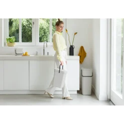Brabantia Sort & Go 12 Litre Waste Bin - Light Grey