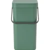 Brabantia Sort & Go 12 Litre Waste Bin - Fir Green