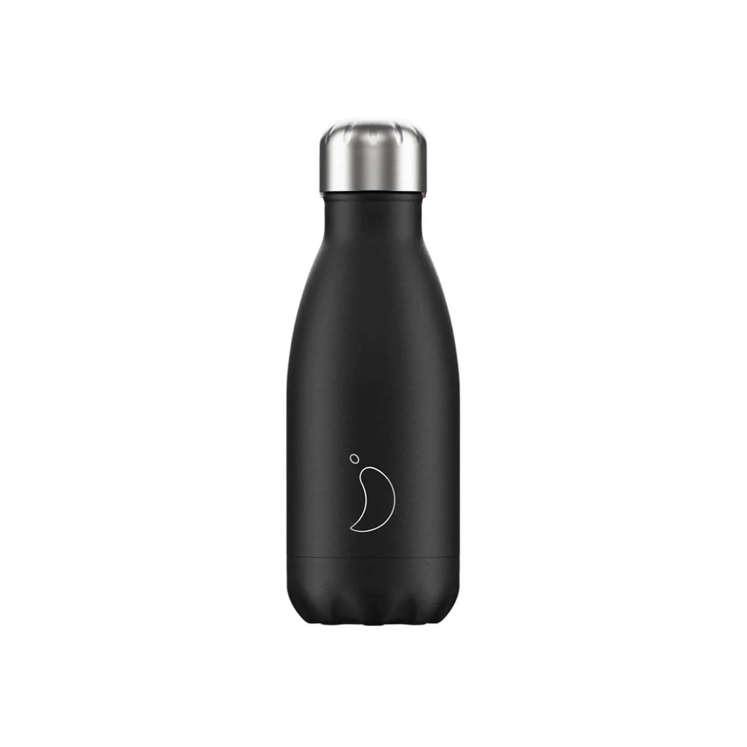 Chilly’s 260ml Monochrome Reusable Water Bottle - Black