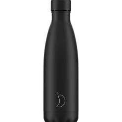 Chilly's 500ml Monochrome Reusable Water Bottle - All Black