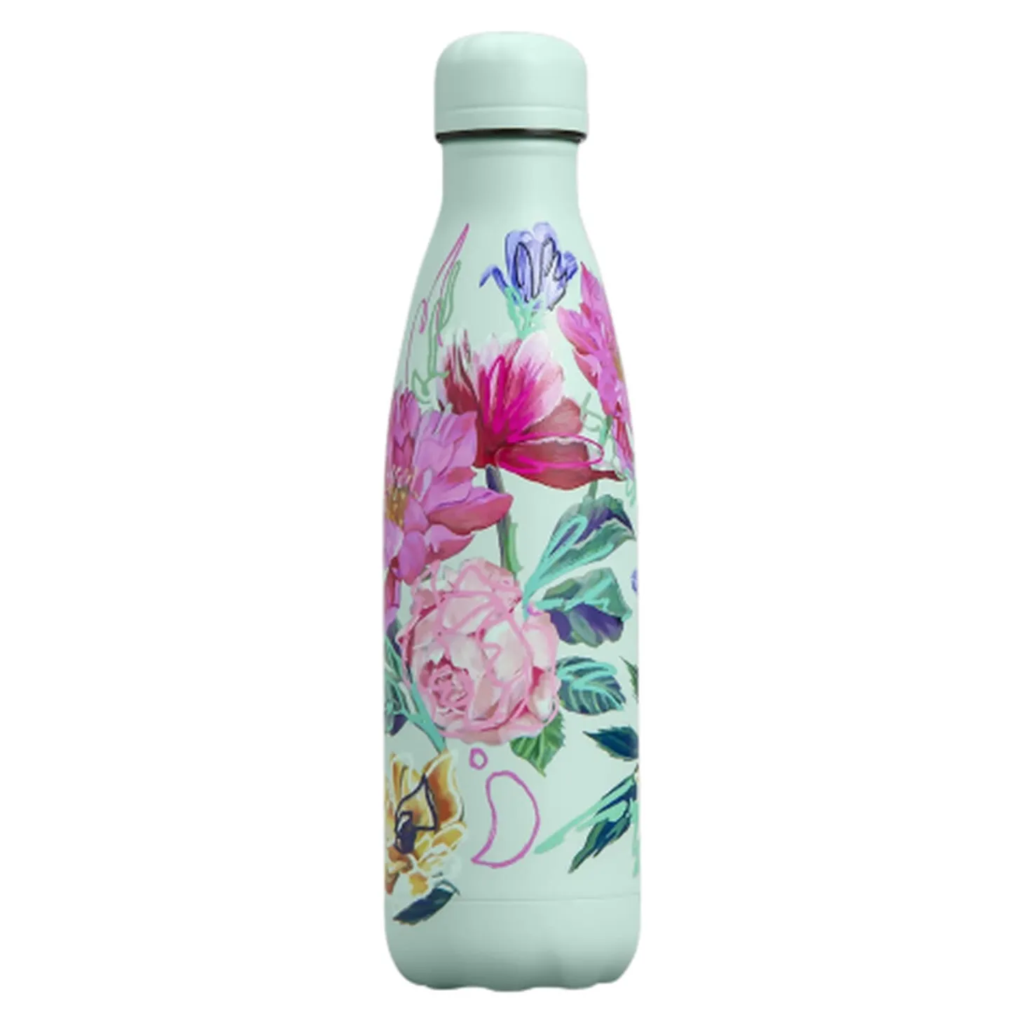 Chilly's 500ml Reusable Water Bottle - Floral Art Attack