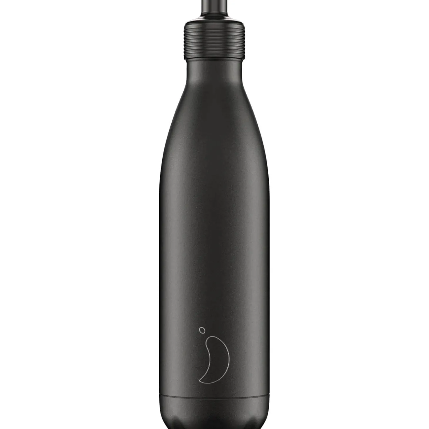 Chilly's 750ml Sports Reusable Water Bottle - Monochrome Black