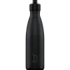 Chilly's 500ml Sports Reusable Water Bottle - Monochrome Black