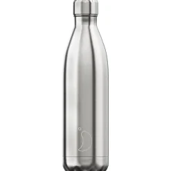 Chilly's 750ml Stainless Steel Reusable Water Bottle - Silver