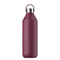 Chilly's Series 2 1 Litre Reusable Water Bottle - Plum Red