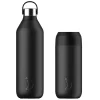 Chilly's Series 2 1 Litre Reusable Water Bottle & 50cl Coffee Cup Set - Abyss Black