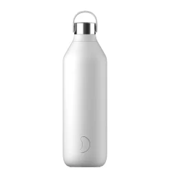 Chilly's Series 2 1 Litre Reusable Water Bottle & 50cl Coffee Cup Set - Arctic White