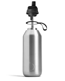 Chilly's Series 2 Flip Reusable 500ml 90% Recycled Stainless Steel Water Bottle