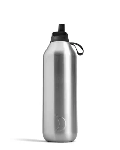 Chilly's Series 2 Flip Reusable 1000ml 90% Recycled Stainless Steel Water Bottle