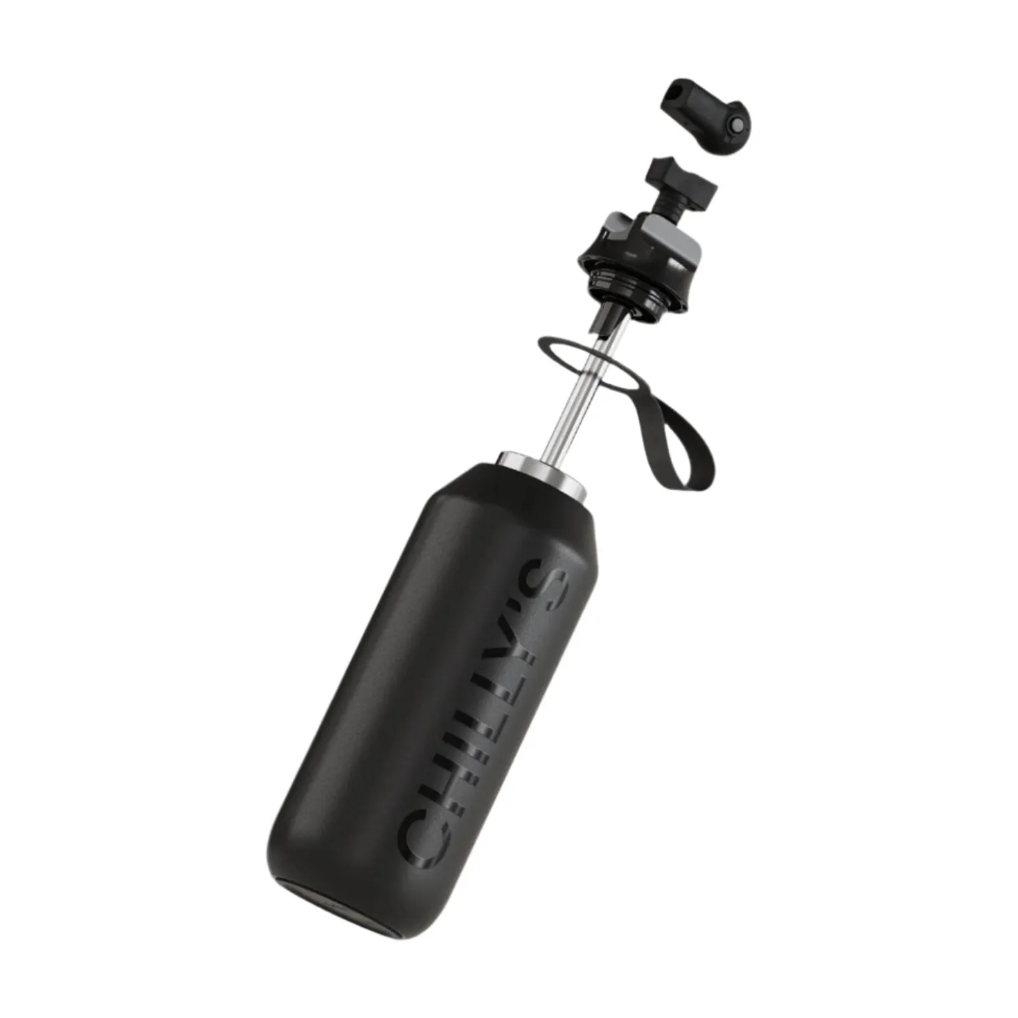 Chilly's Series 2 1-Litre Flip Reusable Water Bottle - Abyss Black
